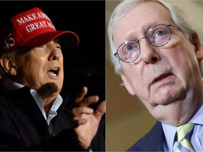 Trump calls Mitch McConnell an 'old broken down crow,' saying he only stopped short of using foul language because Melania would tell him off