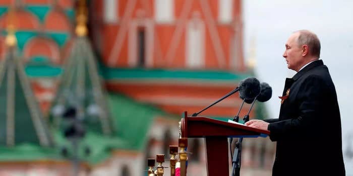 Hackers replaced Russian TV schedules during Putin's 'Victory Day' parade with anti-war messages, saying the blood of Ukrainians is on Russians' hands