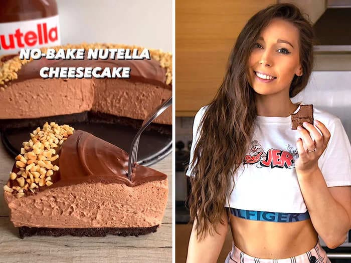 A self-taught baker shares her recipe for an easy no-bake Nutella cheesecake