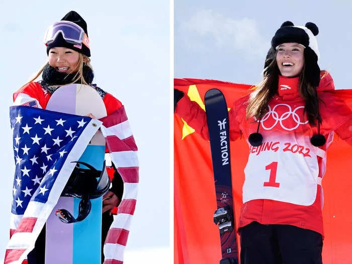 Chloe Kim says Eileen Gu is 'an inspiration to young girls' after the Chinese skier's Olympic breakout