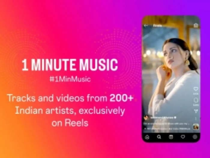 Meta-owned Instagram rolls out exclusive ‘1 Minute Music’ tracks for reels in India