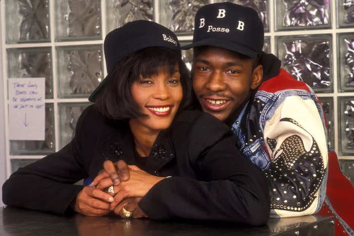 Bobby Brown says he locked himself in the bathroom on his wedding day to Whitney Houston because he was 'scared to death'