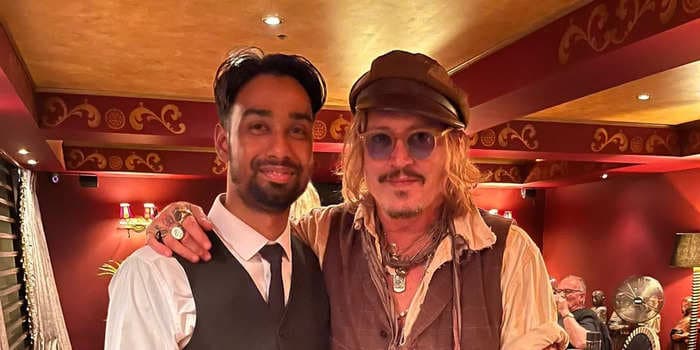 Johnny Depp booked out an entire 300-seat Indian restaurant on his UK tour and left a big tip, staff say