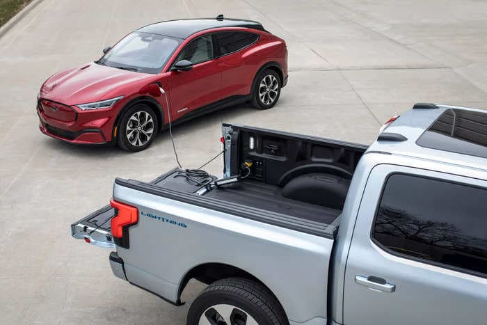 Ford's electric F-150 Lightning can rescue stranded Teslas with an included adapter