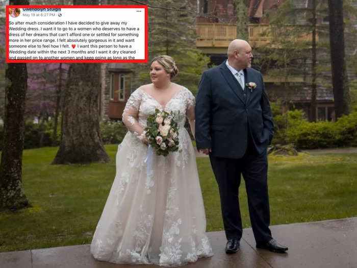 A bride gave away her $3,000 wedding gown on Facebook, and other women started passing theirs on too