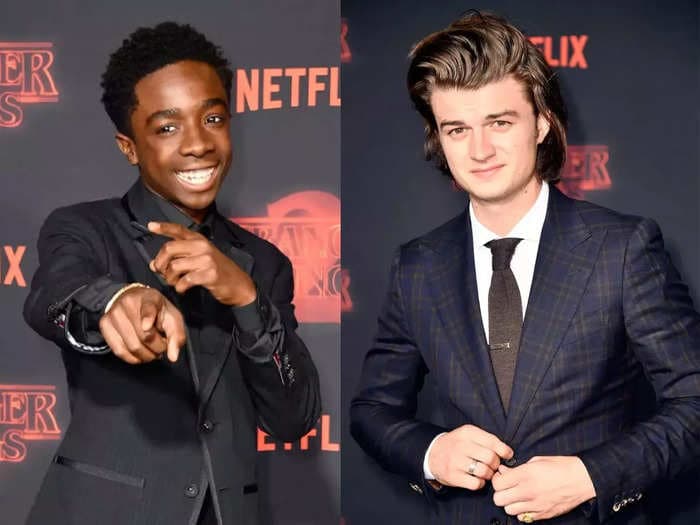 'Stranger Things' star Caleb McLaughlin calls Joe Keery a 'mom bro' after a video resurfaced of him defending the young actors from a sexual comment