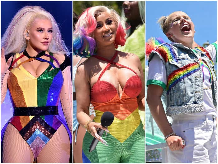 The most daring looks celebrities have worn to Pride celebrations so far this year, from Cardi B to Christina Aguilera