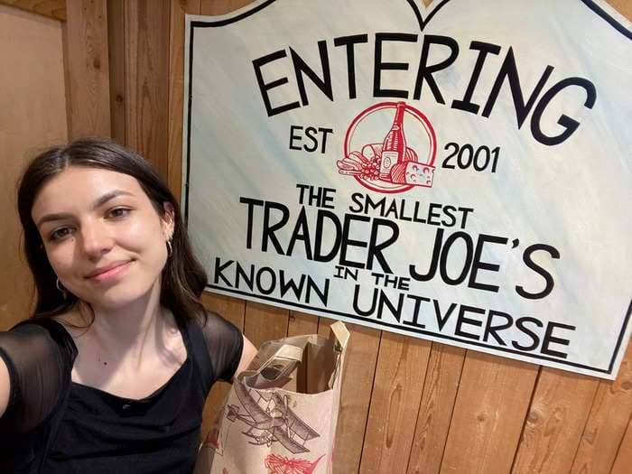 I shopped at the smallest Trader Joe's in the world. It was chaotically crowded but full of character.