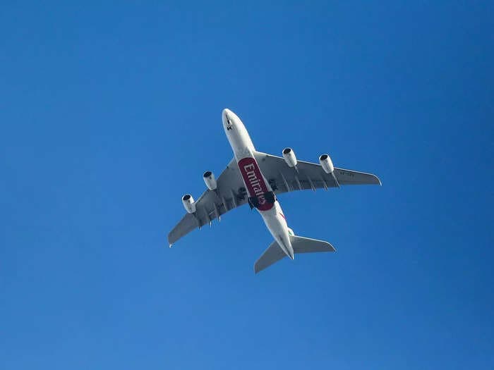 An Emirates Airbus A380 flew for nearly 14 hours with a large hole in its side after a tire ruptured and damaged its exterior