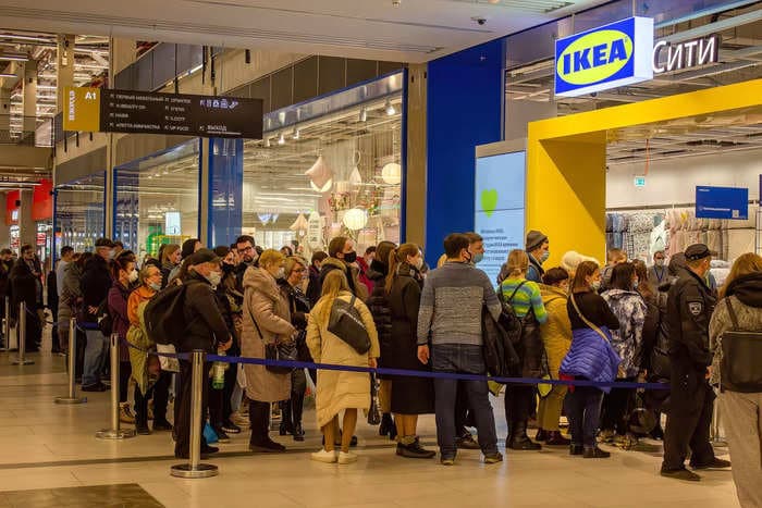 IKEA had a final, one-day-only fire sale in Russia as it begins to exit the country — but people ran into issues trying to order