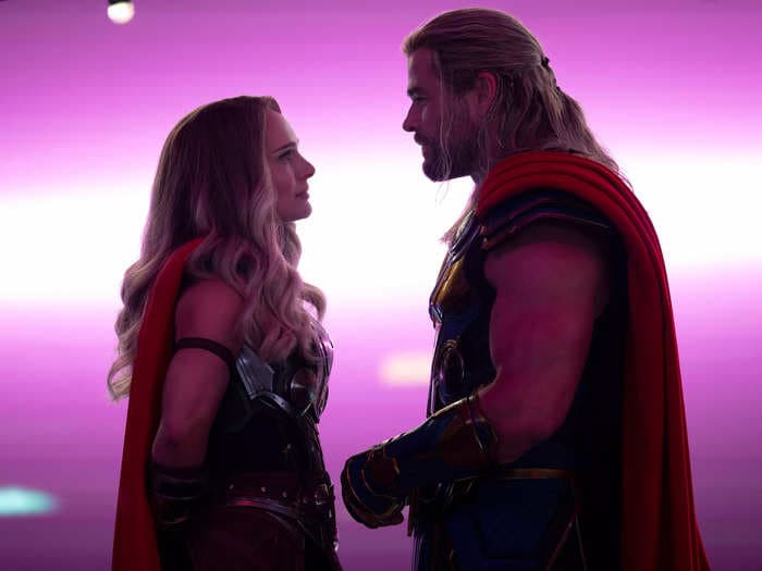 Natalie Portman says Chris Hemsworth didn't eat meat before they filmed a kissing scene for 'Thor: Love and Thunder' because she's vegan