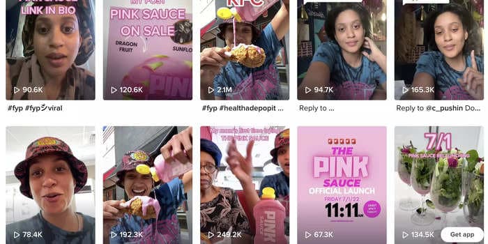 A TikTok chef selling a $20 'Pink Sauce' says it's 'natural' and 'edible,' but a food safety expert said eating it could be 'risky'