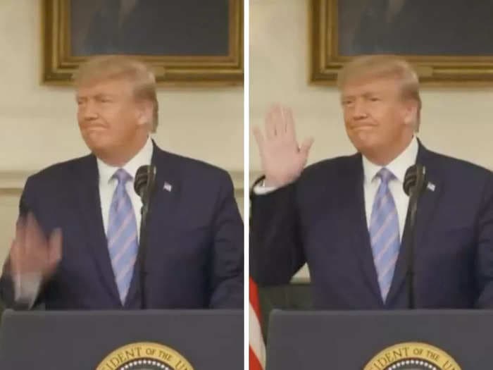 Trump's awkward Jan. 7 video outtakes reveal his behavior behind the scenes as he argued with Ivanka, slammed the podium, and fumbled over his words