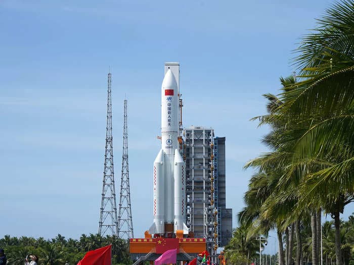 China is set to launch the next piece of its space station on Sunday — in a rocket that previously rained parts back onto Earth