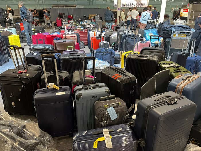 The head of Frankfurt Airport says the travel chaos is partially because so many people travel with black suitcases
