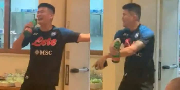 A South Korean soccer star won over his new teammates with a hilarious rendition of 'Gangnam Style' for his initiation