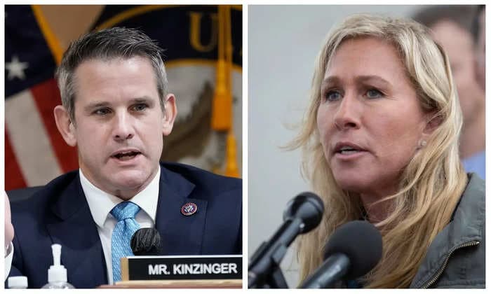 GOP Rep. Adam Kinzinger compared Rep. Marjorie Taylor Greene's Christian nationalism comments to the 'American Taliban'