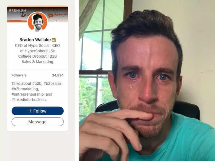 The startup CEO who went viral for crying about laying off two employees says 'a lot of good' has come from his LinkedIn post