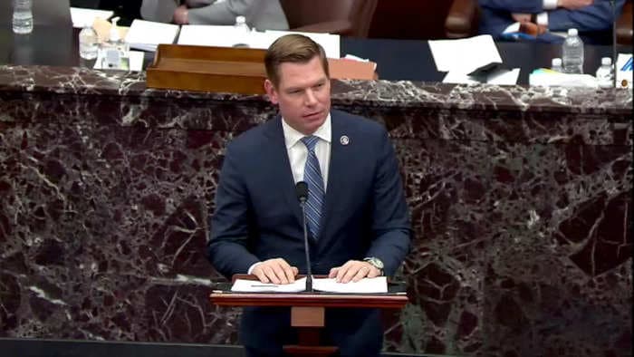 Rep. Eric Swalwell says he received a voicemail threatening to 'cut his kids' heads off,' blames GOP for 'stoking violent rhetoric'