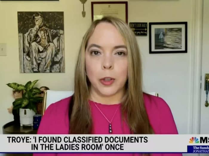 Former homeland-security advisor for Mike Pence said she once 'found classified documents in the ladies' room'