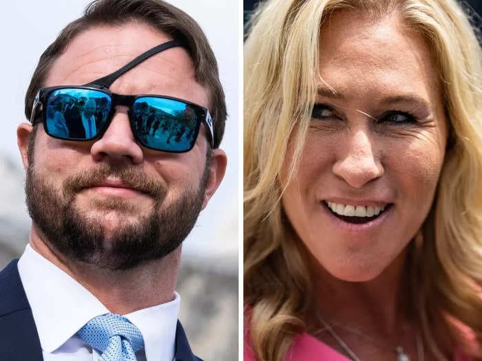 GOP Reps. Marjorie Taylor Greene and Dan Crenshaw are feuding again — this time over whether the FBI should be defunded over the Mar-a-Lago raid