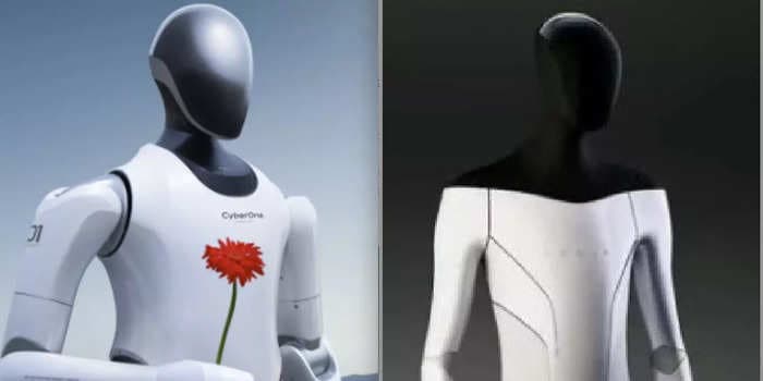 A Chinese company accused of ripping off Apple designs unveiled a new humanoid robot that looks a lot like Tesla's