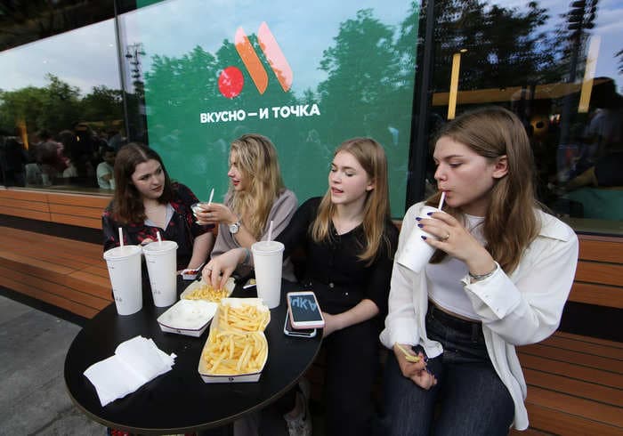 Russia's rebranded McDonald's, which is running out of Coke and can't use the words 'Happy Meal,' is trademarking 'TochkaCola' and 'Kids Combo' as replacements