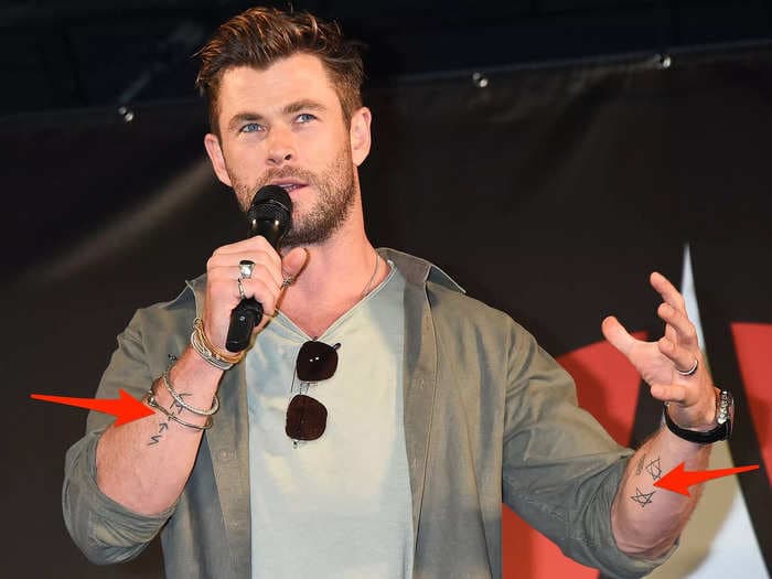 A complete guide to Chris Hemsworth's known tattoos, from an 'Avengers' homage to family nods