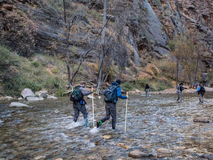 A 29-year-old Zion hiker is still missing 3 days after she was swept away by a flash flood. Her brother says she can't swim.