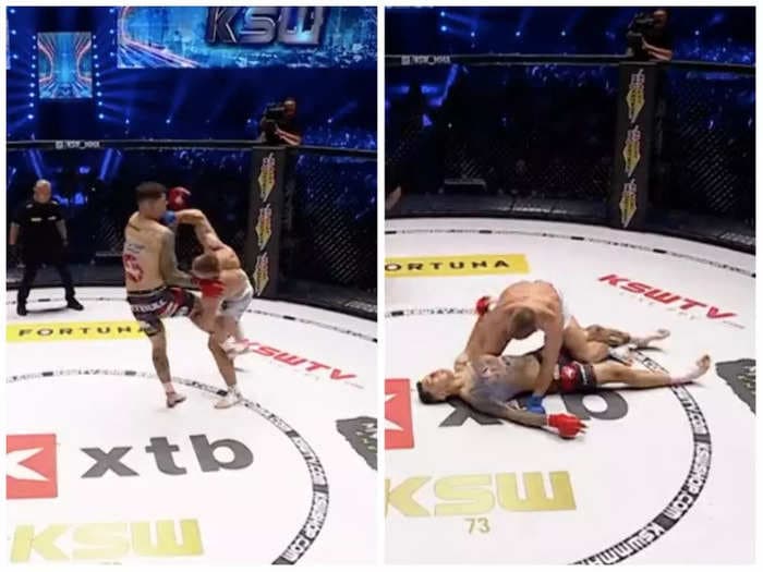 An MMA fighter nicknamed 'Pitbull' scored a knockout so quick that the clock didn't even make it to the screen