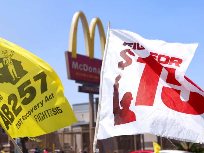 California's senate just passed a 'fast food council' law that could force McDonald's, Starbucks, and other chains to raise wages up to $22 an hour