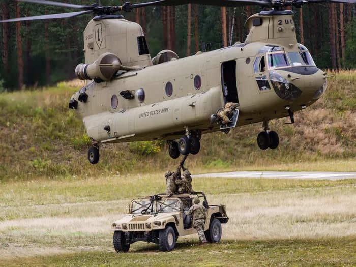 The US Army has grounded about 400 Boeing-made CH-47 Chinook helicopters over engine fire fears, report says