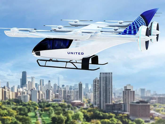 United just ordered 200 more flying taxis &mdash; see inside Embraer's Eve eVTOL, which can fly up to 150 mph