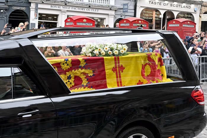 Queen Elizabeth II's funeral wreath contains a nod to her late husband Prince Philip