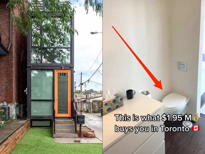 People are losing it over this 8-foot-wide Toronto house that's on the market for $1.95 million despite having a toilet in the middle of the bedroom
