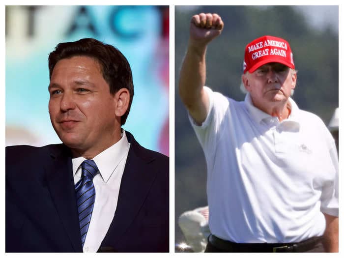 Ron DeSantis holds a multimillion dollar lead over Trump, who's actually third behind a Democratic governor, in a hypothetical 2024 fundraising race: report