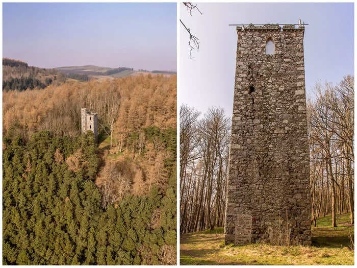 A Scottish woman is selling a Rapunzel-style tower in the woods with no water or electricity for $91,000, and she said it's ideal for anyone who wants to live off the grid