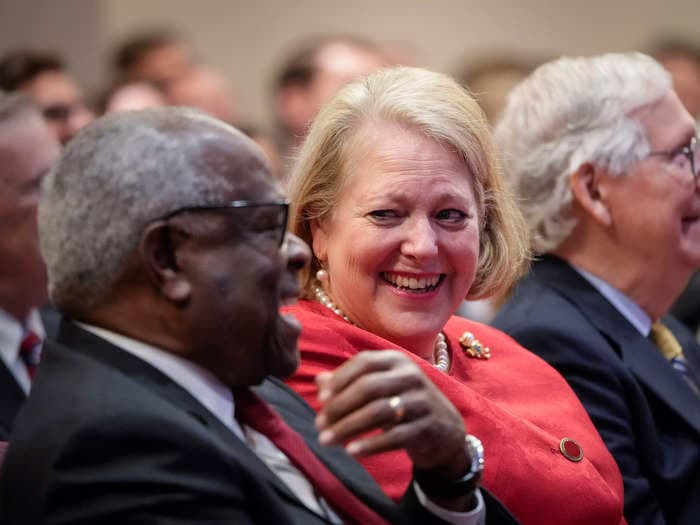 Supreme Court Justice Clarence Thomas was 'completely unaware of my texts with Mark Meadows,' Ginni Thomas told January 6 investigators, per CBS