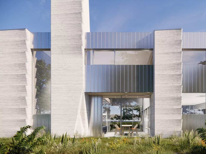 The first 2-story 3D-printed concrete home in the US is taking shape in Houston &mdash; take a look at how the 4,000-square-foot house is being built