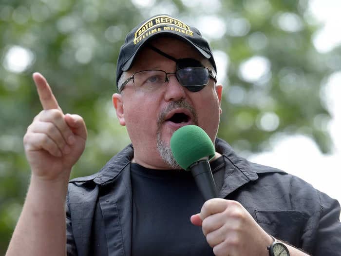 Founder of far-right Oath Keepers warned of a 'bloody war' ahead of the US Capitol riot, court hears