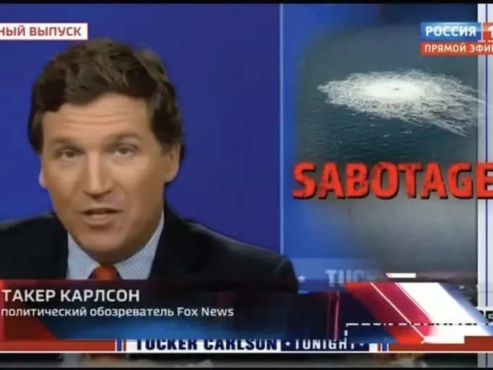 Russian state TV embraces Tucker Carlson's baseless suggestion that the US is behind the attack on Nord Stream gas pipelines