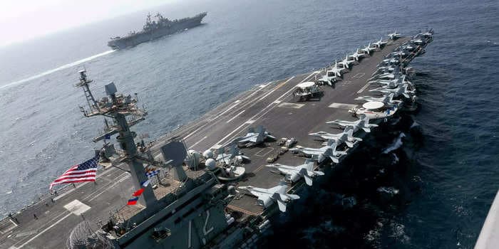 The US Navy found E. coli in aircraft carrier USS Abraham Lincoln's drinking water after another carrier discovered jet fuel in its water supply