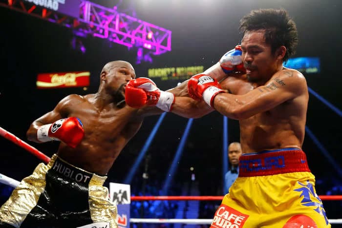 Manny Pacquiao said Floyd Mayweather is 'scared to death' as the fighters continue to tease a huge rematch
