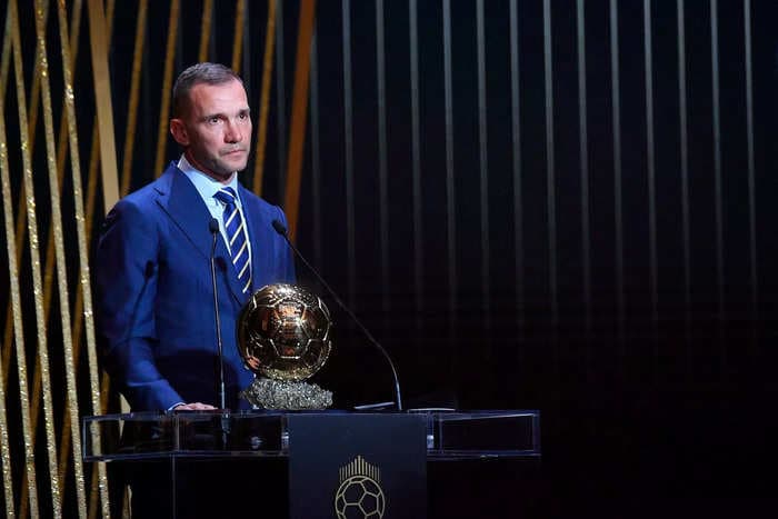 Ukraine's most famous soccer player delivered an impassioned speech about his war-torn country at the sport's biggest awards ceremony