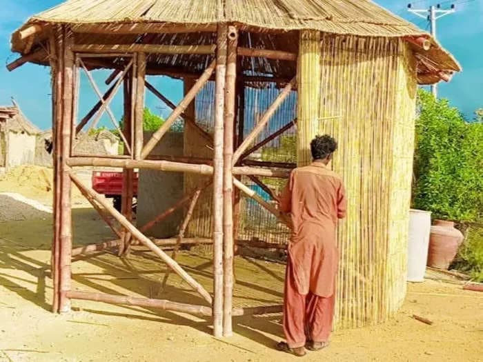 This eight-sided shelter made from bamboo costs about $110 and could prove a lifeline for victims of natural disasters