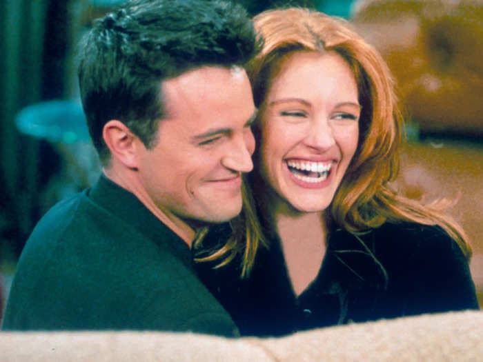 Matthew Perry said he wooed Julie Roberts with three dozen roses and wrote a paper on quantum physics to get her to appear on 'Friends'