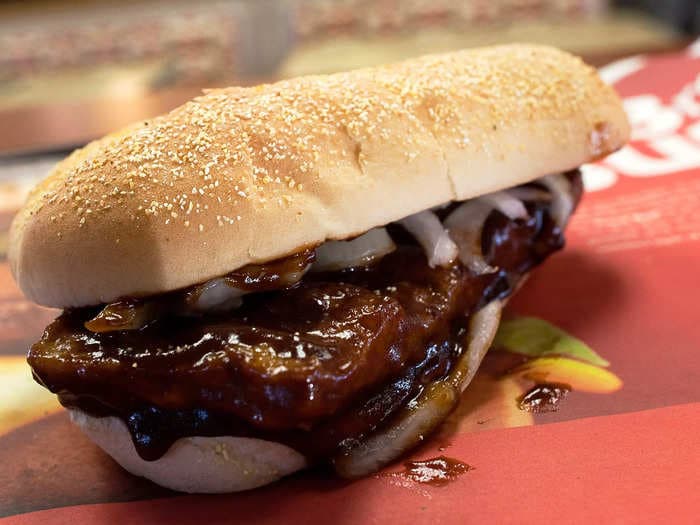 McDonald's CEO says the McRib is the 'GOAT of sandwiches' for driving huge sales