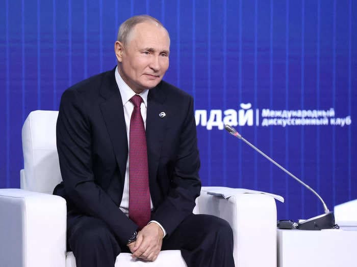 Putin — who has jailed critics and rivals — took a nonsensical detour in his major foreign policy speech to rail against 'cancel culture'