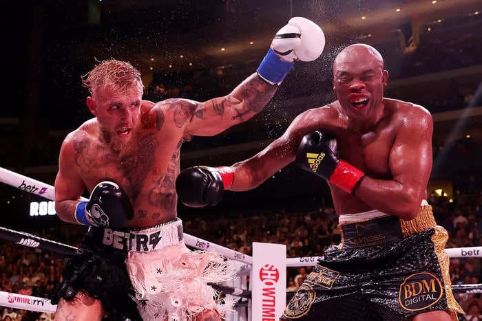 Jake Paul knocks Anderson Silva down in the 8th round of a gripping, fun, very good fight