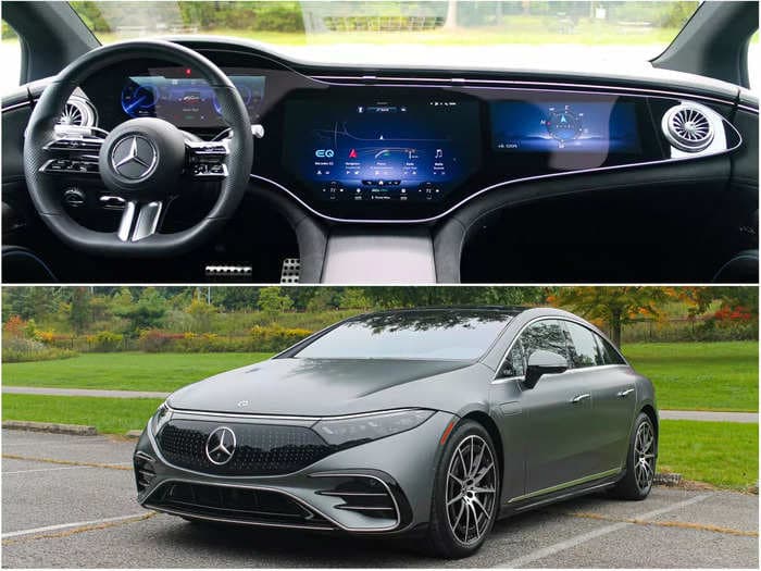 Tour the luxurious interior of Mercedes-Benz's $141,000 Tesla rival, which has 4 screens, massaging seats, and a fingerprint scanner